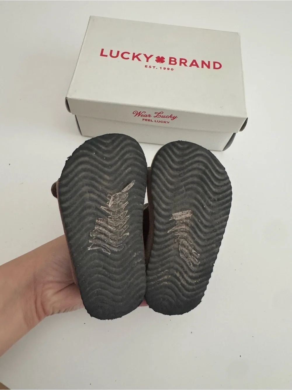 Lucky Brand Brown Double-Buckle Kids Sandals